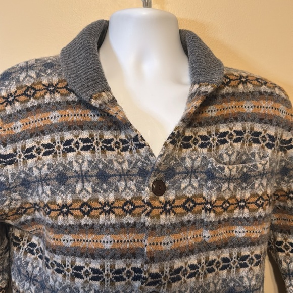 J CREW Fair Isle Lambswool Cardigan. Size Medium - Picture 6 of 10